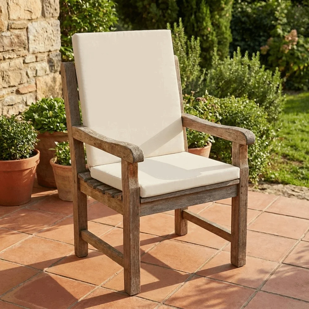 Beach Style Patio Chair Pads Waterproof with Ties Outdoor Chair Cushion Soft Folding Dining Chair Cushion Car Seat
