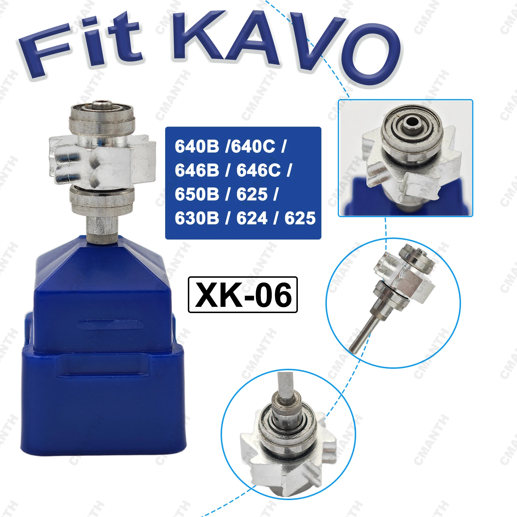 

For KAVO 640B 640C 646B 646C 625 630B 624 625 Dental Turbine Air Rotor Dentistry Cartridge High Speed Handpiece Accessories