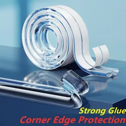 Upgraded New Strong Adhesive Furniture Edge Protection Strip Soft PVC Table Collision Proof Edge Guards Transparent Bumper Strip