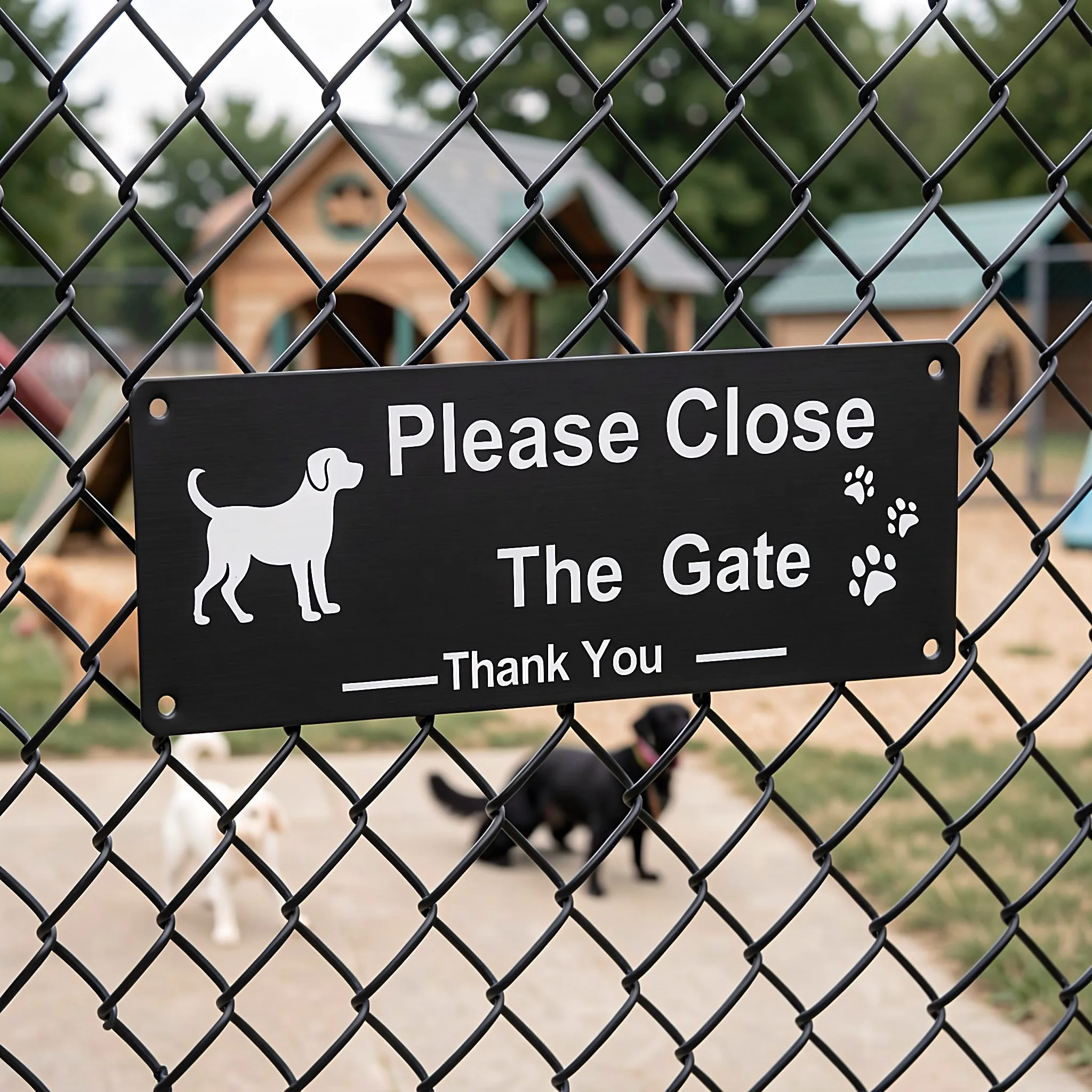 3 Pcs Please Keep Door Closed Sign Door Notice Sign Close Closed Dog Attention-grabbing Gate Decorative Aluminum Alloy Signage