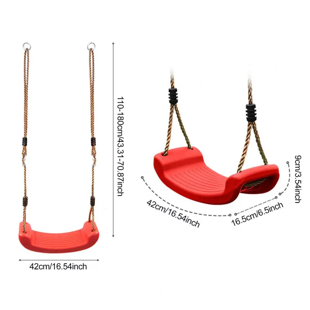 Kids Swing Seat with Adjustable Rope Accessories Heavy Duty Non-slip Children Playground Garden Yard Patio Hanging Swing Set