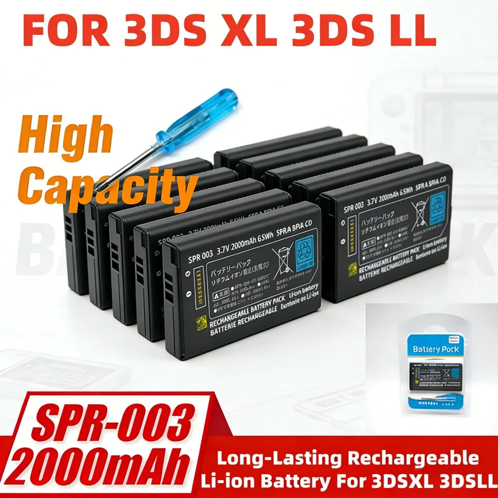 

SPR-003 2000mAh Rechargeable Li-ion Battery with tool packet High Capacity for 3DSLL 3DSXL Game Console