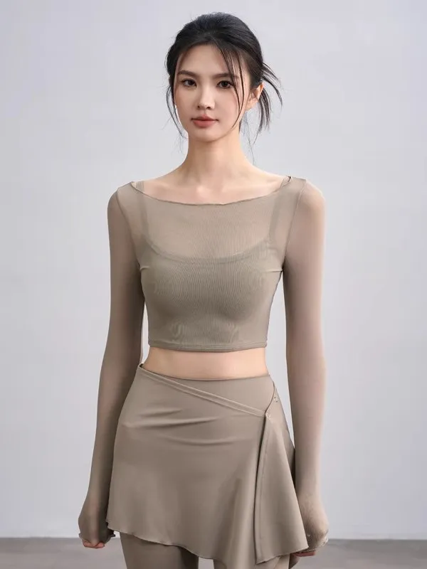 

Casual Sportswear Set Women's Spring Autumn 2026 New High-End Fitn Clothes Me Yoga Outfit Two-Piece Set Long Sve Poly...