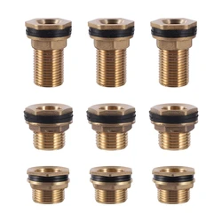 All-Copper Thickened Water Tank Connector Stainless Steel Water Tower Inlet/Outlet Joint Pool Fish Tank Bucket Drainage Coupling