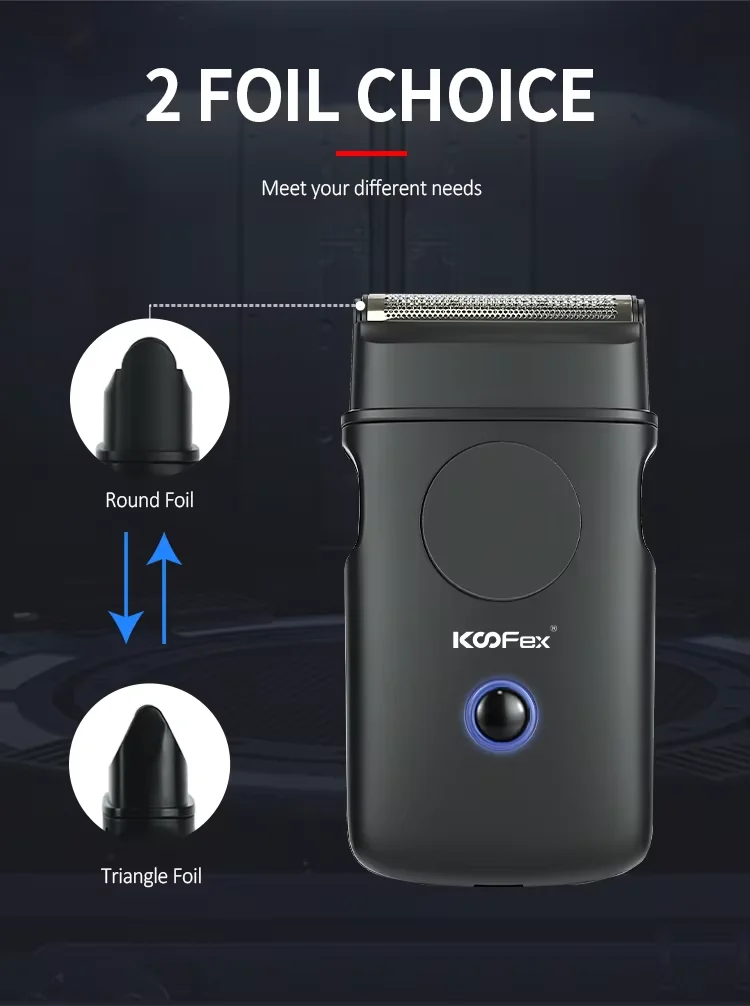 KF-6412 10000RPM Folienrasierer Professioneller Mini-Kantenrasierer Titan-Folienklinge Bart- und Haarschneider USB für Männer mit Extra-Folie – Detail 3