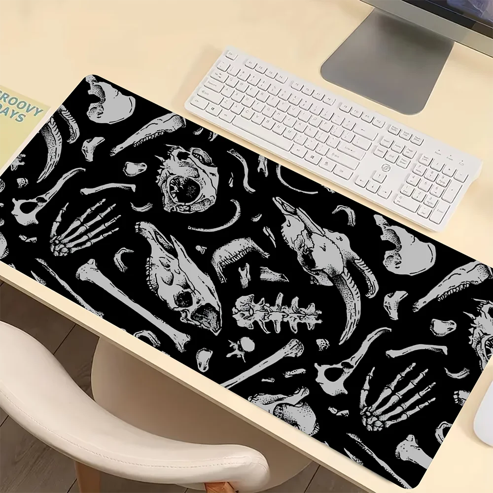 

1pc Skeletons and Wrecks PC Mouse Pad Large Gaming Non-slip Rubber Base Desk Mat Stitched Edge Keyboard Pads Tablet for Office
