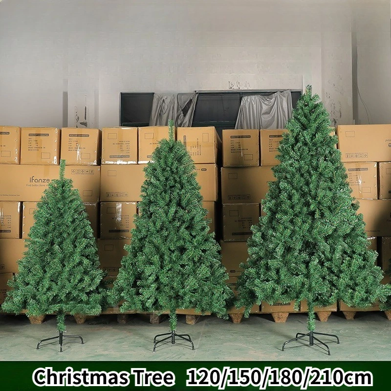 New Christmas Tree Large Christmas Artificial Pine Tree Supplies Encrypted Leaves Branches Portable Simple To Install Gift