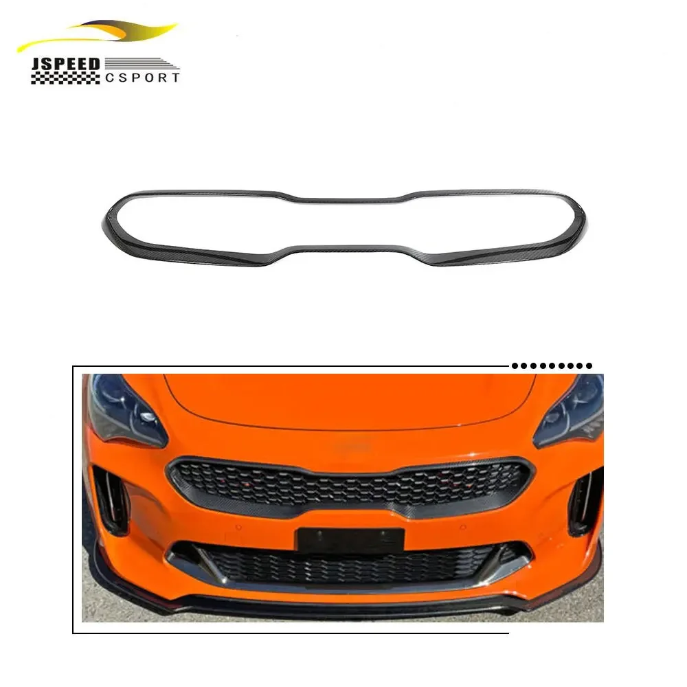 Real Carbon Fiber Car Front Grille Cars For KIA Stinger