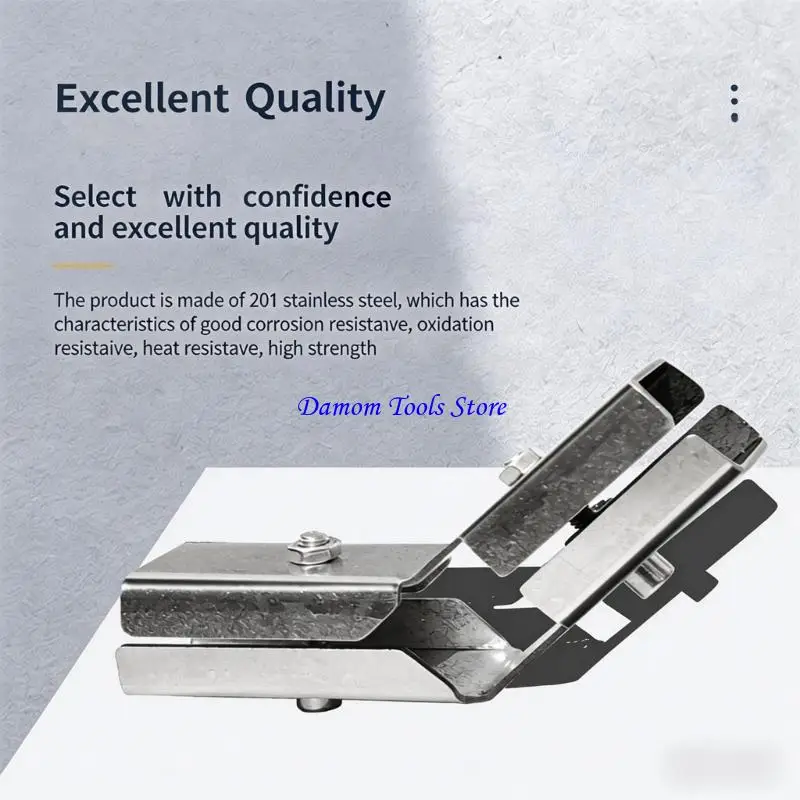 57BE Stainless Steel Joint Square Tube Connector Connection Fastener for Furniture Framing and Structural Support Enduring