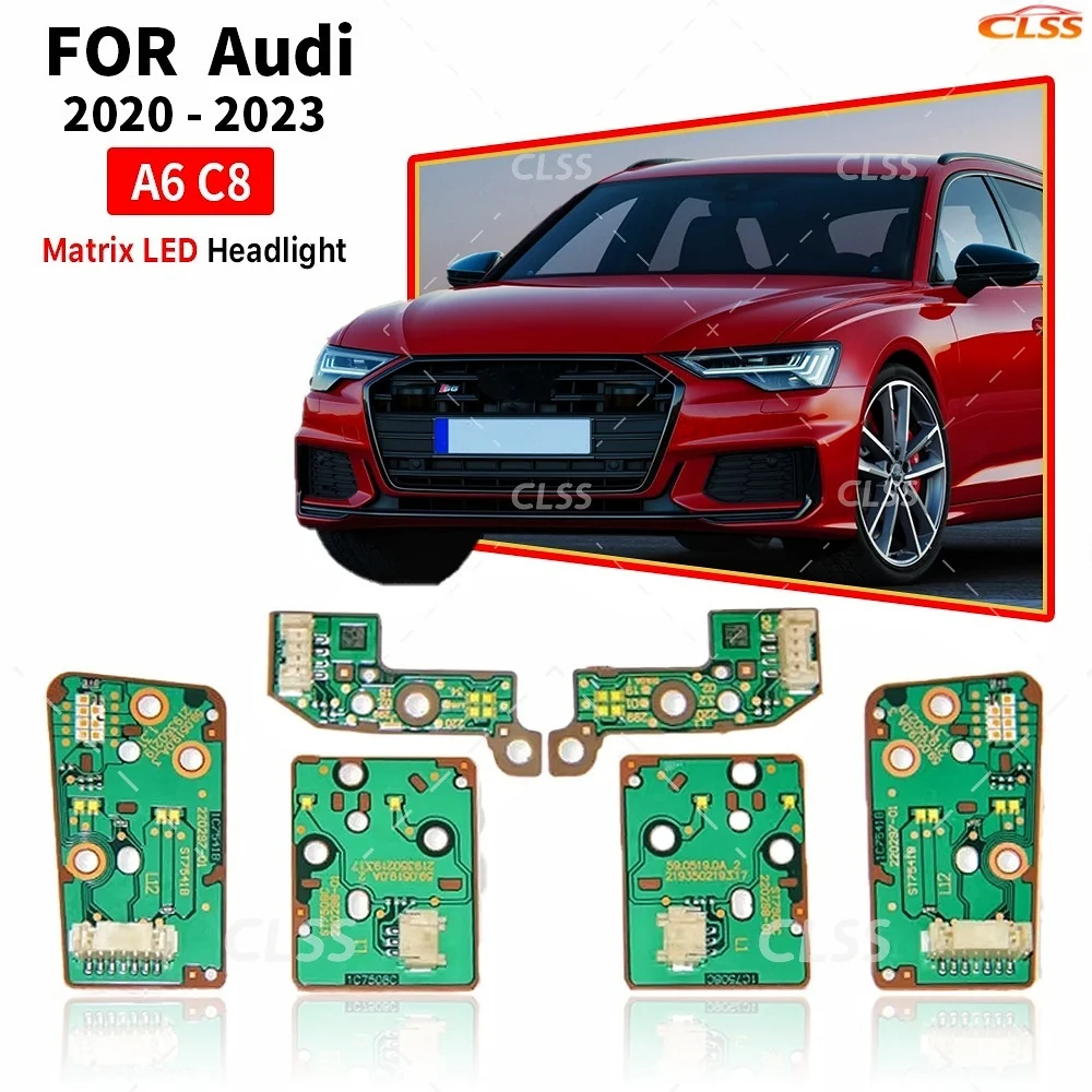 White Lightsource Daytime Running Light Board For Audi A6 C8 2020-2023 Car Accessories Matrix LED Headlight DRL Lights Angel Eye