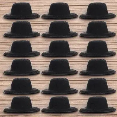 Black Miniature Felt Hats 20Pcs DIY Cylinder Topper for Party Favor Trick Costume Decoration Unique Fedora Style Accessory