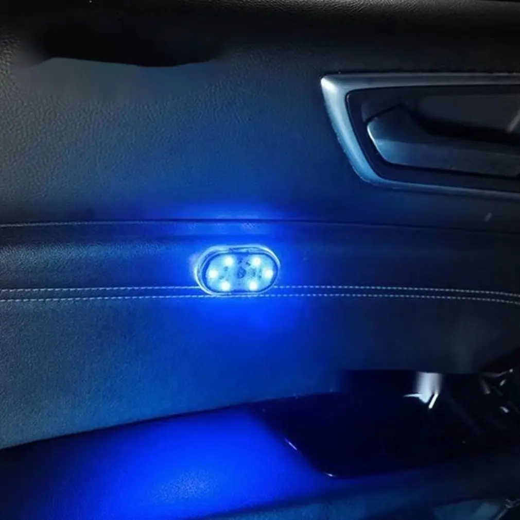 Luz de techo Interior de coche con Sensor táctil, Mini lámpara LED de lectura, imanes de techo, lámpara de ambiente de carga USB