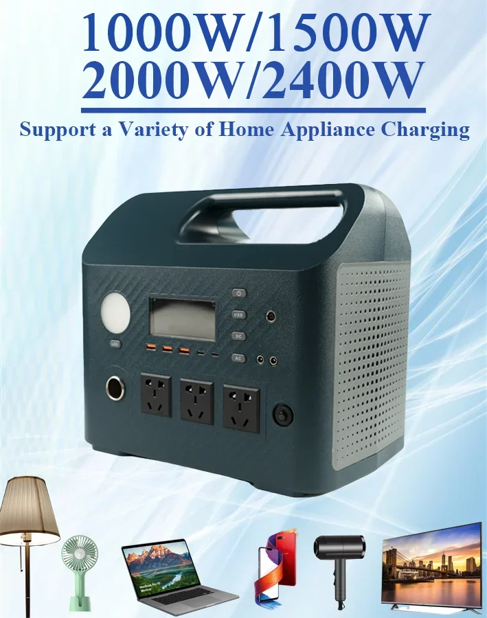 1500W 220V Reliable Performance Portable Power Supply Multi Protection Solar Power Station For Outdoor