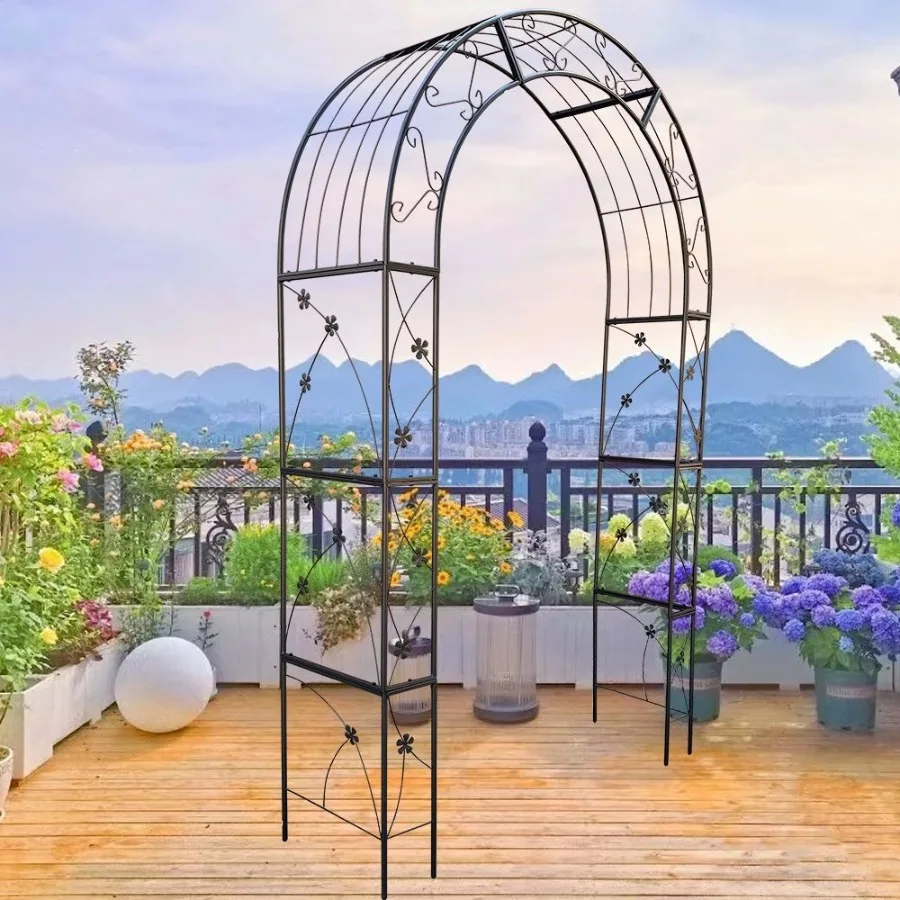 

Металлическая садовая арка с дверцами, садовая арка, решетка для вьющихся растений, поддерживающая арка, уличная арка, свадебная арка, вечерние мероприятия, арка B