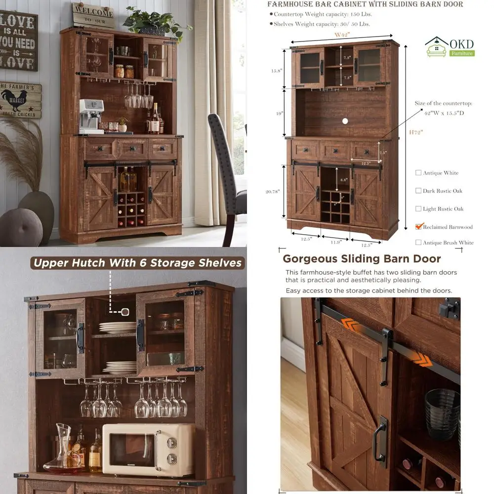 72" Farmhosue Bar C… - image