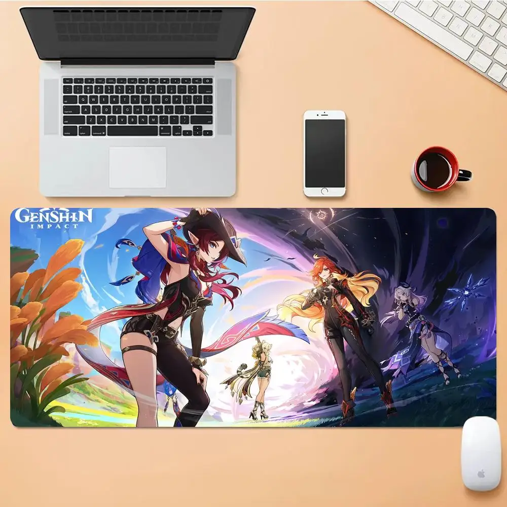Genshin Impact Mouse Pad Cute HD Mousepad Pad Extended Gaming Keyboard  LargeMousepad 90x40cm XXL Gamer Mousepad