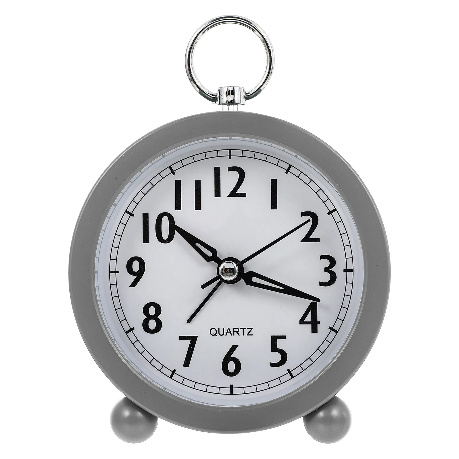 1Pcs Round Macaron Tone Alarm Clock Premium Glass Plastic Design Lovely Chic Tabletop Clock for Bedroom Desk Decor Modern Living