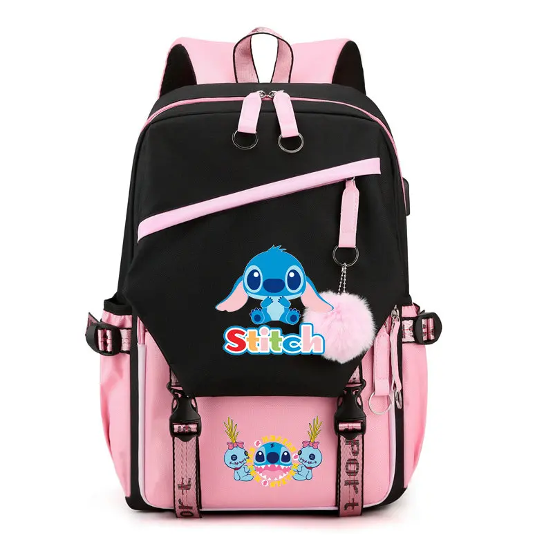 MINISO Stitch plecak dla dzieci Cartoon Stitch drukuj piórnik do przedszkola chłopiec dziewczyna torba na ramię tornister dla dzieci prezent