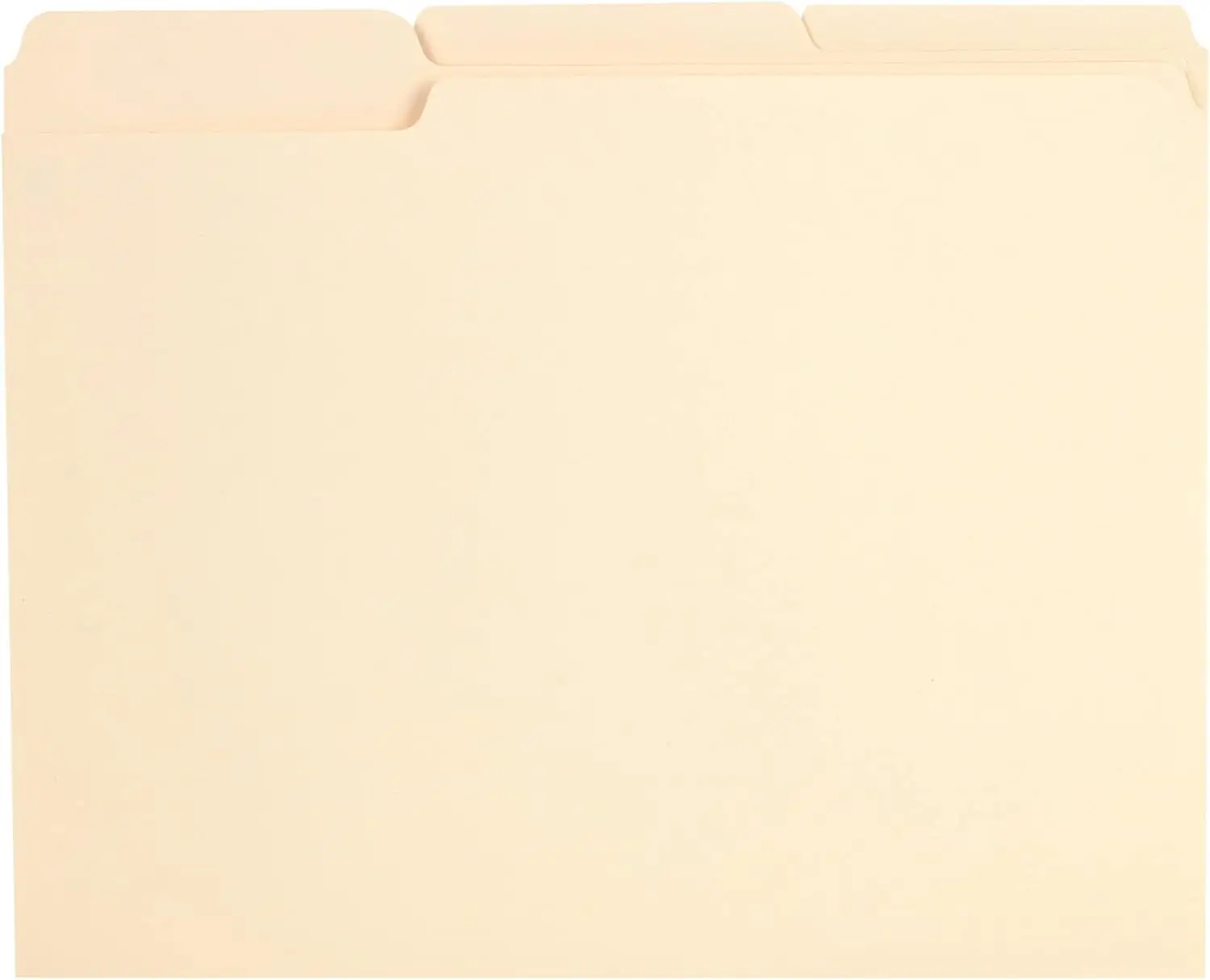 

Reinforced-Top File Folders, Letter Size Manila, 1/3 Cut, Pack of 100 for Office Use