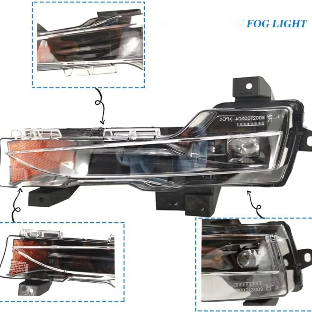 

Auto 1 Pair Of Front Fog Lights Daytime Running Lights Fog Lights For Tesla Model Y 3 1077391-00-E 1077392-00-E