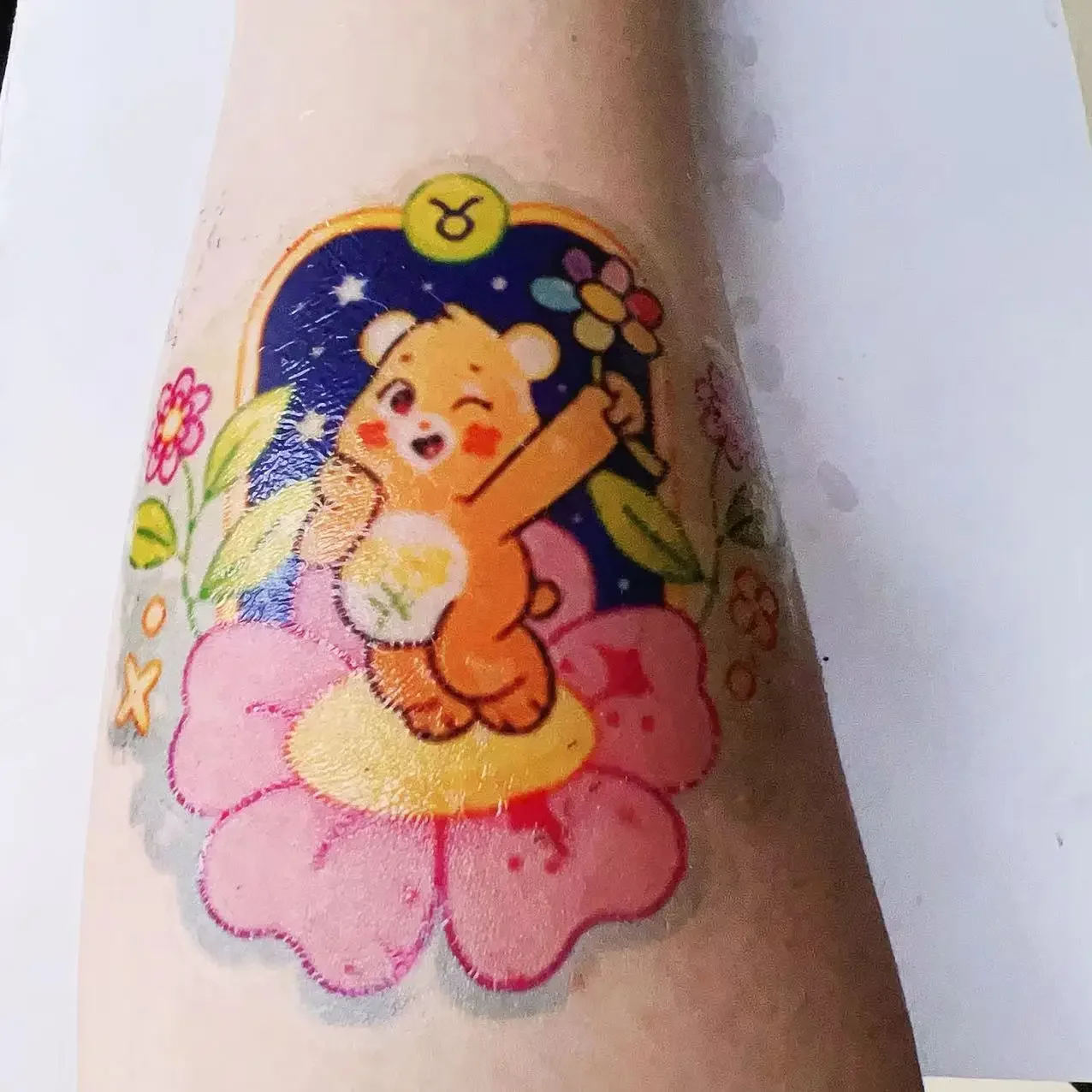 10pcs Cartoon Animation Cute Care Bear Children's Long-lasting Waterproof Tattoo Sticker