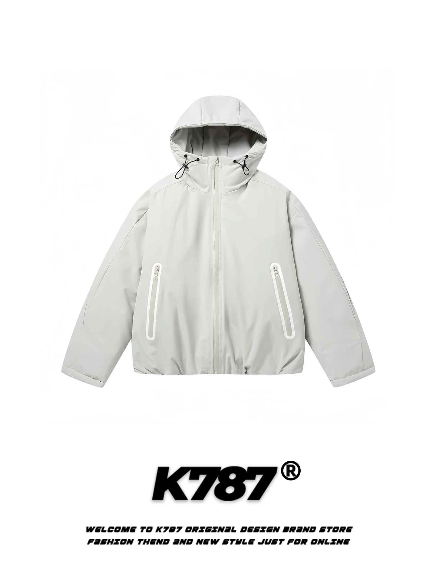 

Куртка K787 в американском ретро-стиле, свободного кроя, с капюшоном, из хлопка, теплая, молодежная, популярная зимняя куртка для пар, мужская и женская, хлопковая.