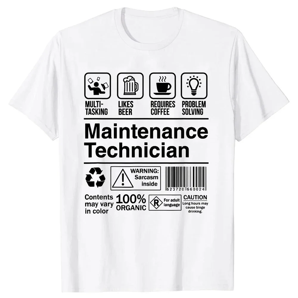 Maintenance Worker Gifts T-Shirt Men Women  Plus Size O-Neck Daily Casual Oversized Streetwear Harajuku Unisex Tees image 2