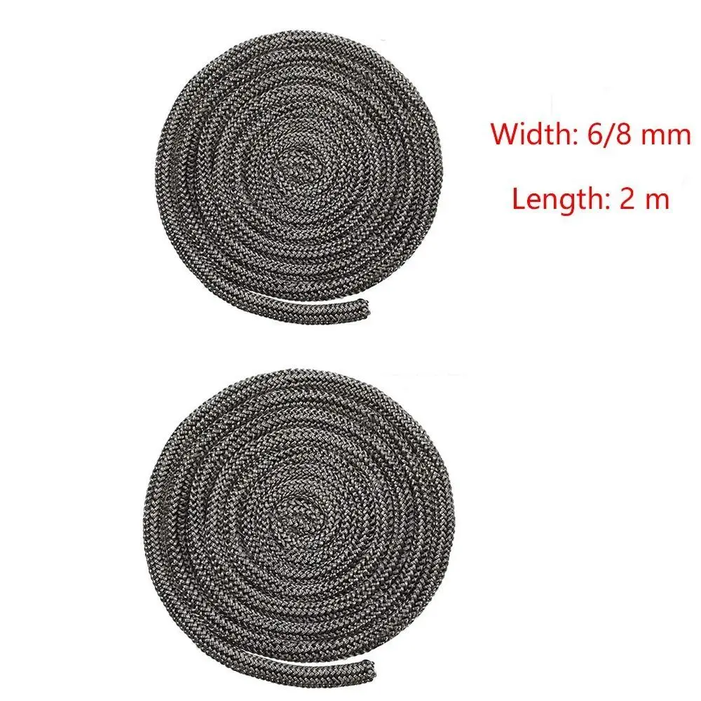 1 pz guarnizione porta del forno corda per stufa a legna corda di tenuta in fibra di vetro ignifuga corda di tenuta per camino 2 m