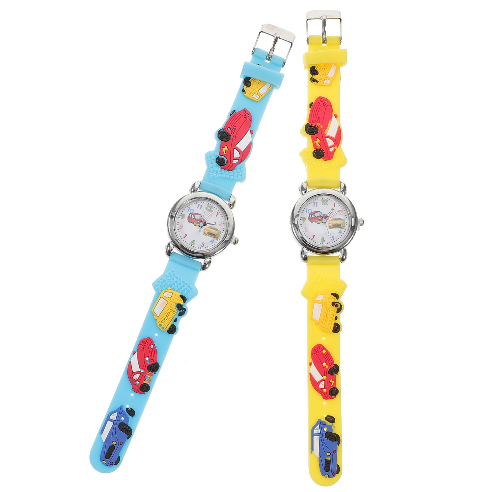 

2 PCS 3D Watch Watches for Toddler Girls Student Electronic Children's Cartoon Childrens Wrist Kids
