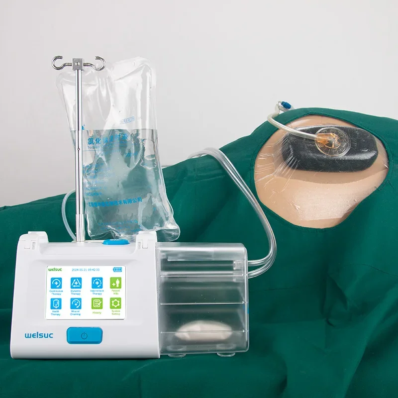 Portable NPWT System for Negative Pressure Wound Therapy VAC Pump with Dressing Kit Closed Drainage Physical Therapy Equipment