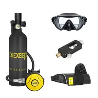 DIDEEP X4000 Pro 1L Mini Diving Tank, Oxygen Tank, Underwater Diving Kit, Diving Goggles/Adapter