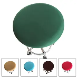Solid Color Round Bar Stool Stretch Elastic Chair Protector Chair Slipcover Seat Cover Chair Cover Stool Cover