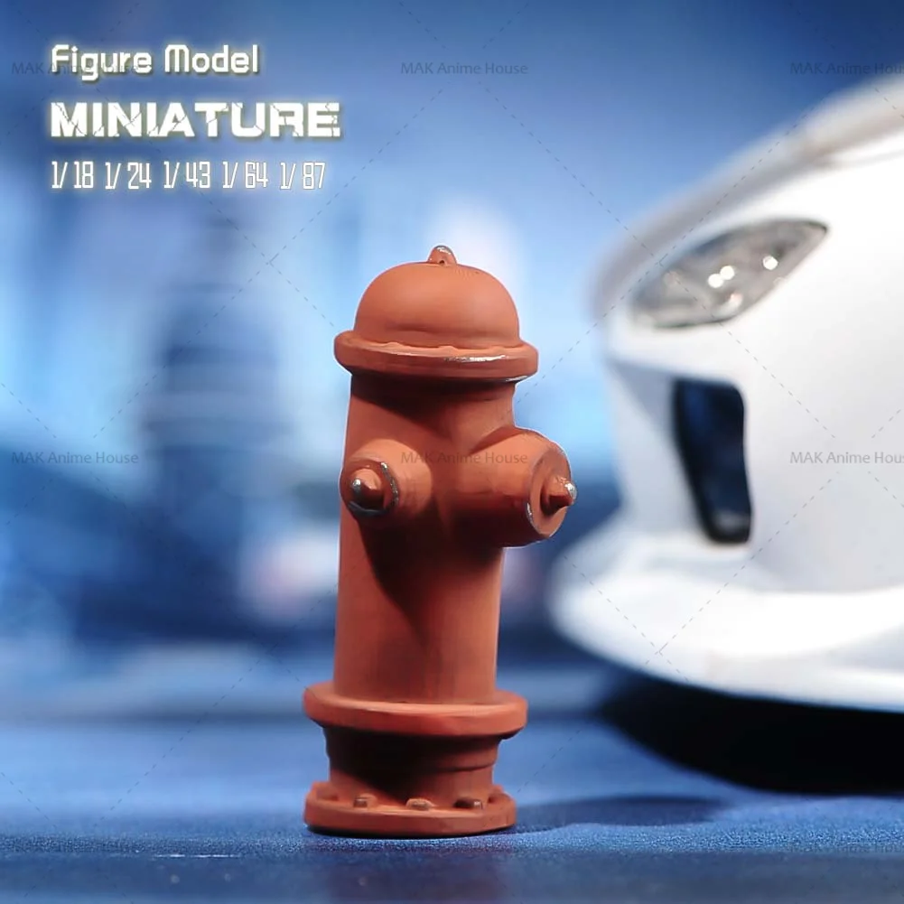 Miniatures 1/87 1/64 1/43 1/24 1/18 Figure Old Fire Hydrant Cone Bucket Traffic Safety Street View Doll Model Home Scene Car Toy