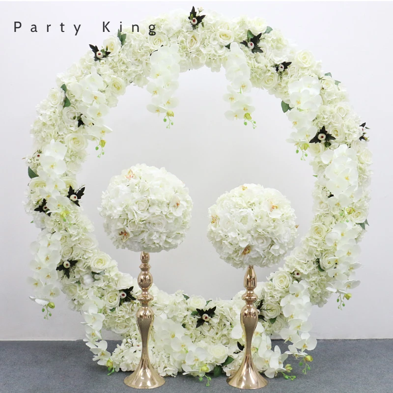 

1/2m Artificial Flowers Row Runners Wedding Decoration Hanging Flower Row Arch Floral Arrangement Party Stage Background Props