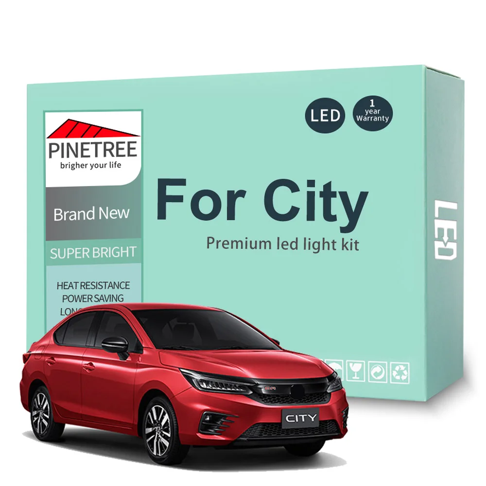 9 sztuk dla Honda City 2021 2022 2023 2024 Led Interior Led Bulbs Dome Map Trunk Licnese Plate LampsCanbus No Error