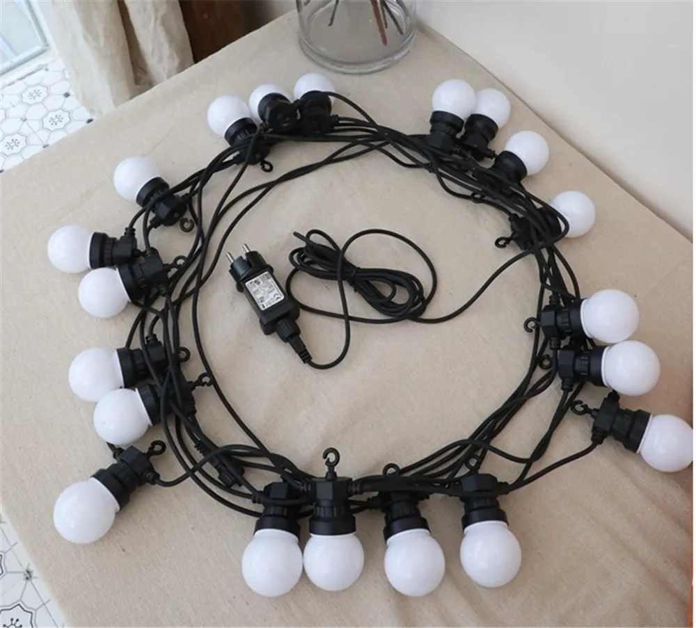 G50 Bulbs 5M 10M Outdoor Fairy String Lights 24V Voltage Waterproof Commercial Grade Christmas Garland For Garden Wedding