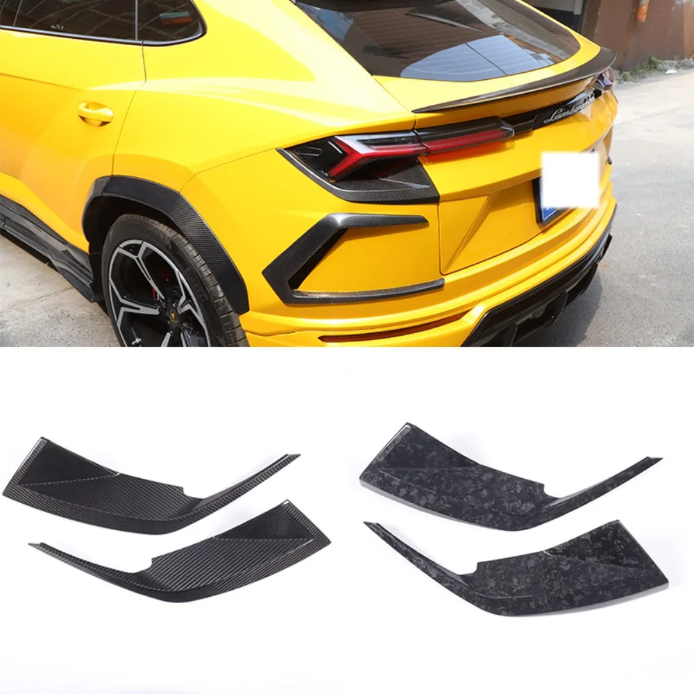 Car Tail Light Frame Cover Rear Lamp Trim Sticker For Lamborghini URUS 18-21 real carbon fiber car accessories