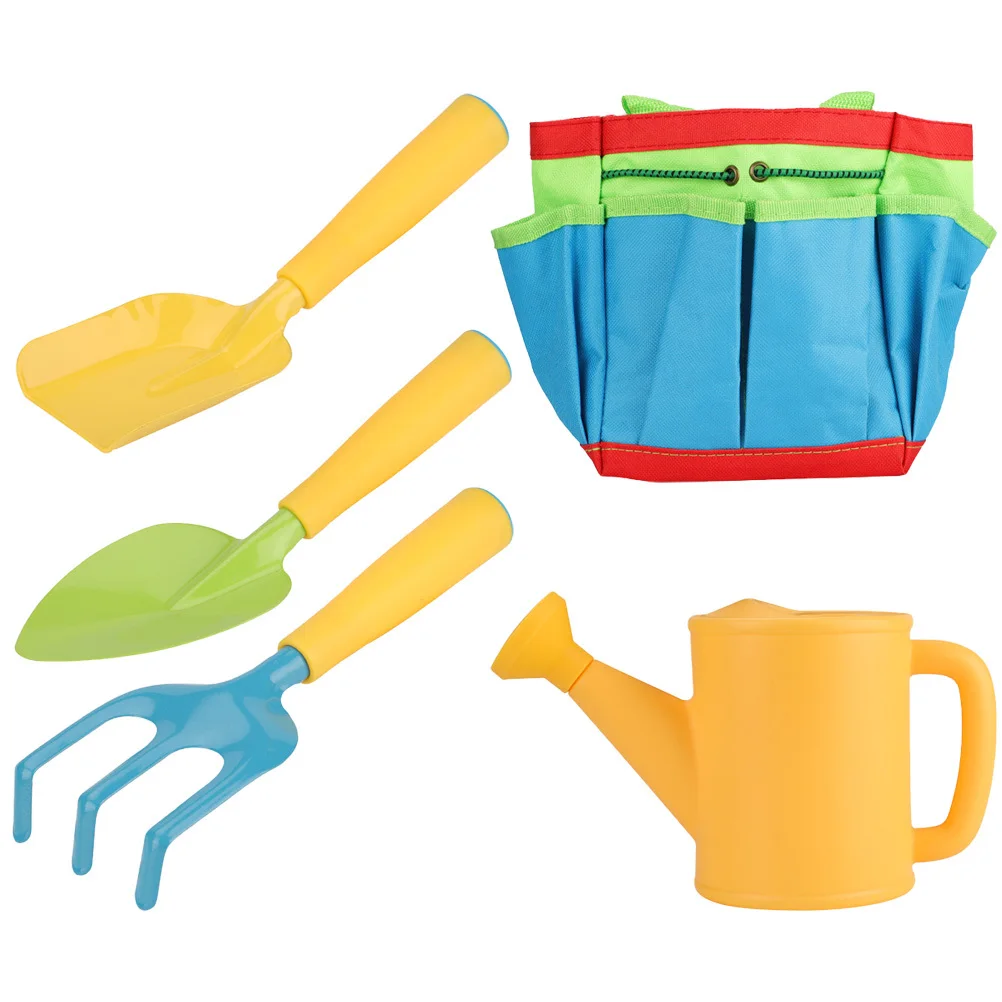 ชุดเครื่องมือทำสวนสำหรับเด็ก 1 ชุด ชุดพลั่วทรายขนาดเล็ก คราดขนาดเล็ก ชุดเครื่องมือขุดดินสำหรับเด็ก สำหรับปลูกต้นไม้กลางแจ้ง เล่นทรายชายหาด