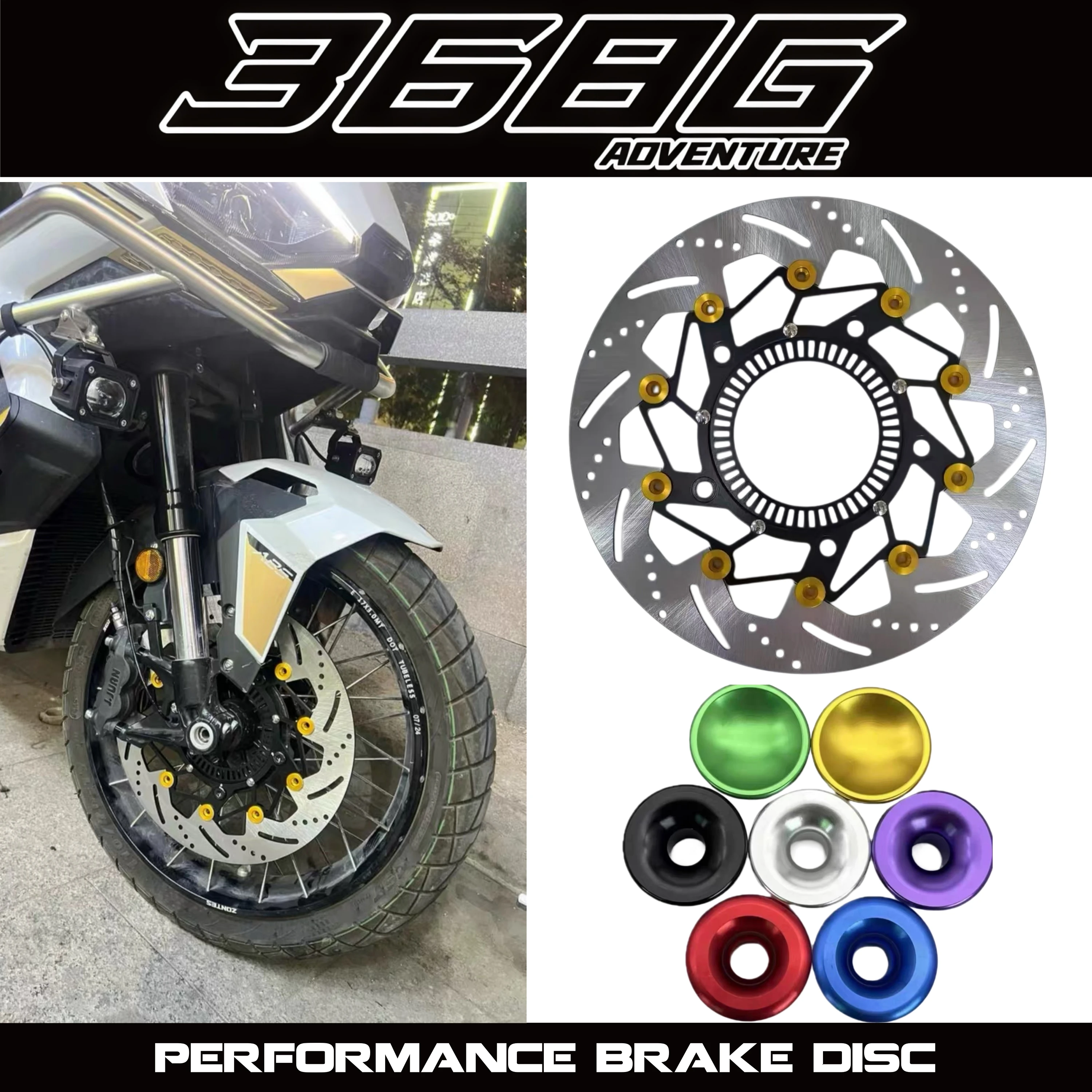 Kit di Miglioramento Prestazioni Freni per ZONTES 368G (Disco Freno da 320mm/Kit Universale di Retrofit per Disco Freno)