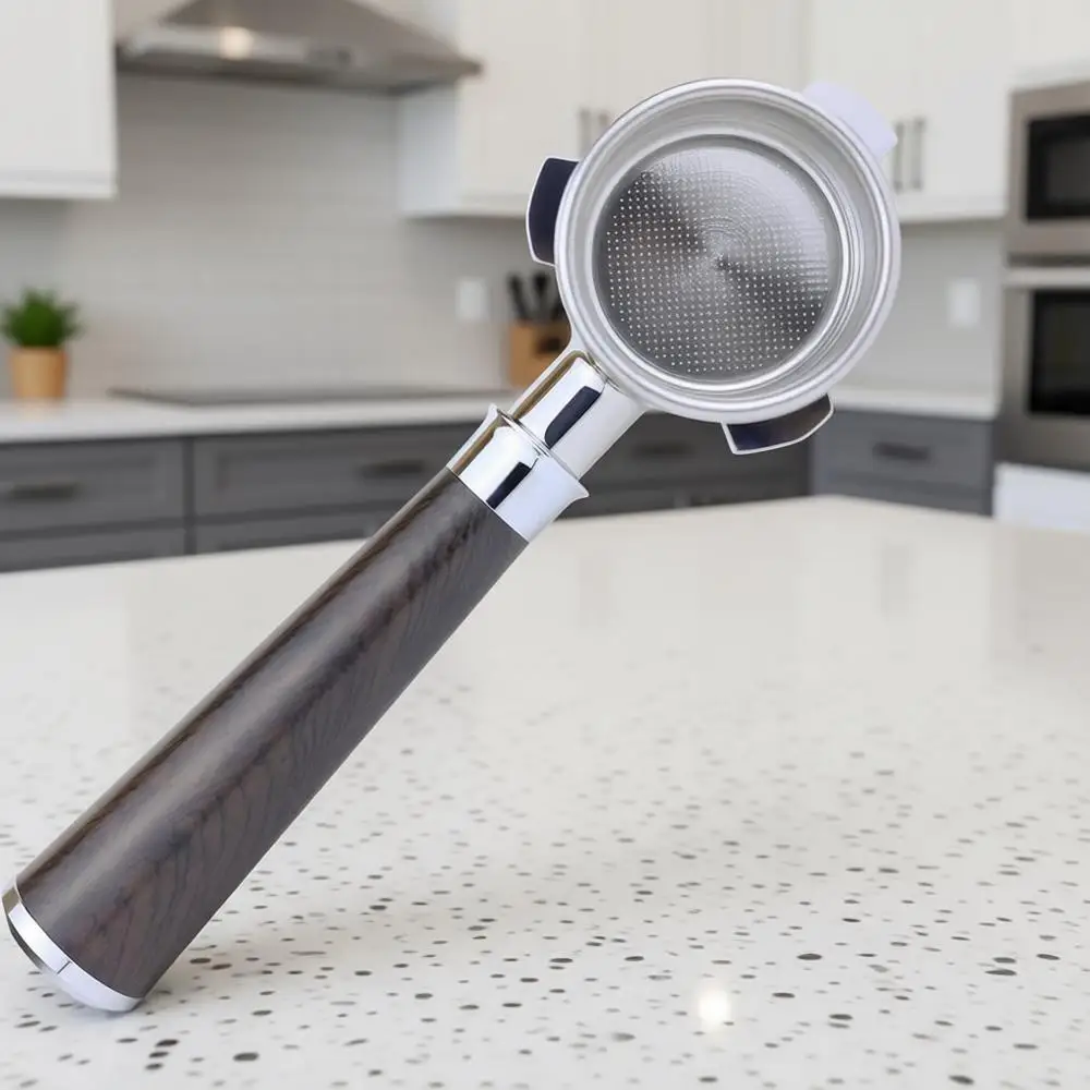 

54mm Bottomless Portafilter Set – Compatible with 54mm Handles – Includes 18g Filter Basket & 53.35mm Puck, 0.9mm 150μm