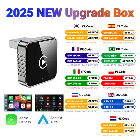 Nueva caja Super Mini Carplay AI con cable a CarPlay inalámbrico/Android Auto 2 en 1 caja 5GHz WiFi5 para CarPlay con cable Original 99%/coche automático