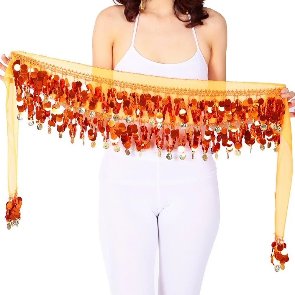 العصرية الرقص الشرقي حزام الرقص الشرقي وشاح الورك شرابة مع الذهب اللون عملة المرأة حزام تنورة الترتر الخصر سلسلة تظهر ازياء