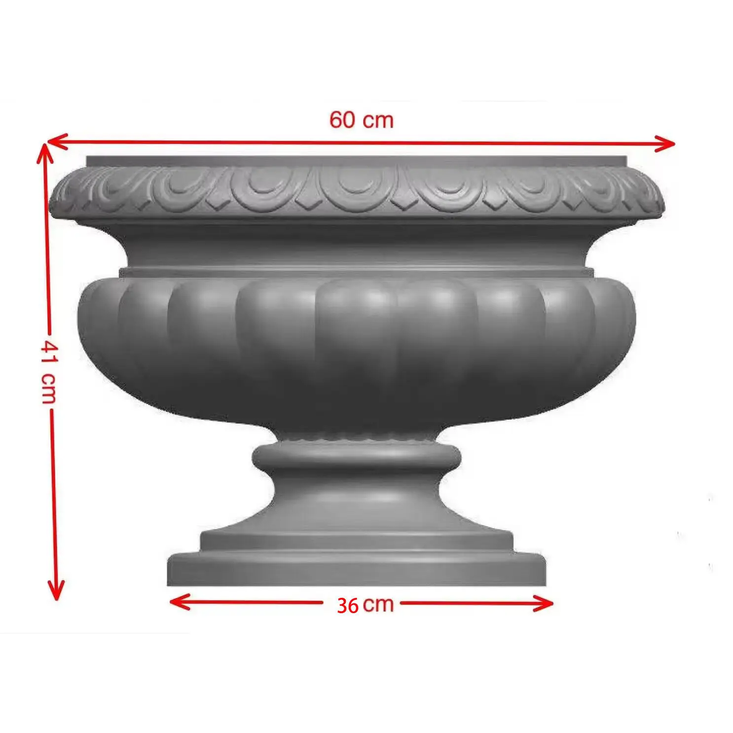 

Bottom Grouted Circular Flowerpot Cement Mold European Style Plastic Pot Homemade Bonsai Roman Model Diameter 60cm