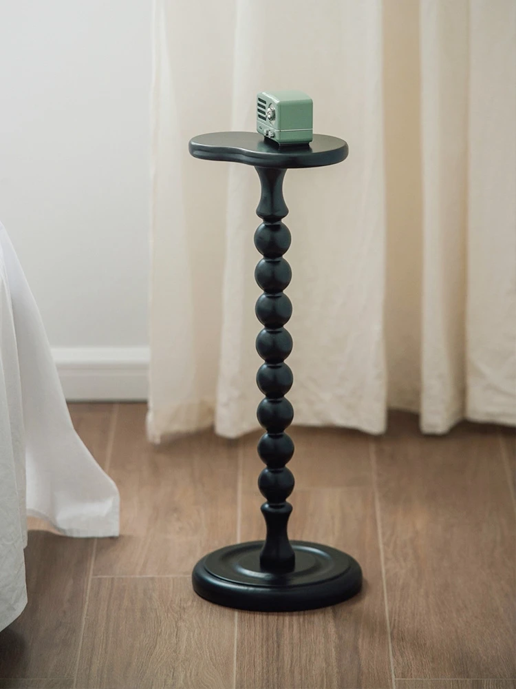 Medieval solid wood small coffee table, sofa edge, bedside small table, rack corner