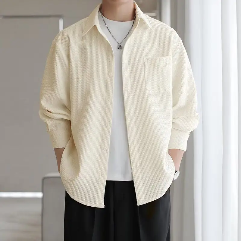 

Men's Shirt Jacket Thin Casual Versatile Shirt Long Sleeve Loose