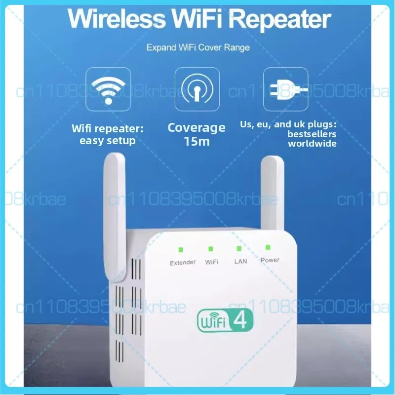 

Усилитель беспроводного сигнала Wi-Fi 300 Мбит/с, репитер, расширитель диапазона