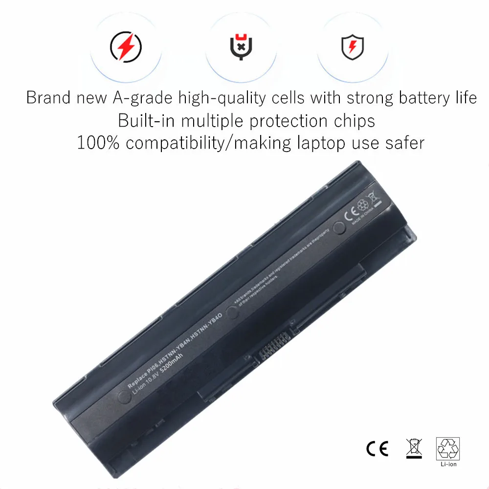 PI06 PI09 Laptop battery for HP HSTNN-UB4O HSTNN-UB4N HSTNN-YB4N 3ICR19/65-2 TPN-Q122 TPN-Q121 TPN-Q120 TPN-Q119 TPN-Q118