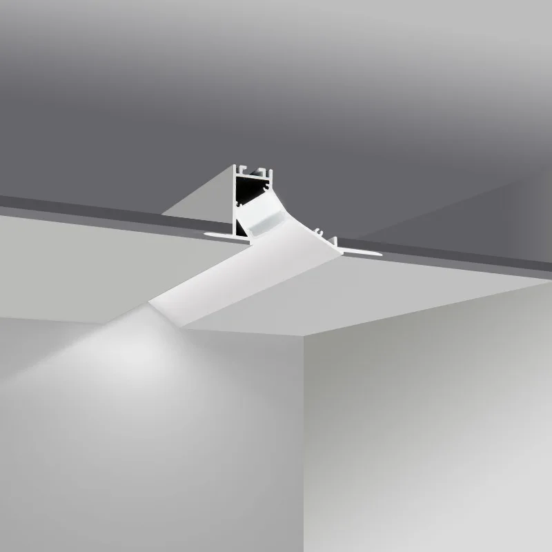 SDW802 Aluminum Led Profile Invisible Embedded Led Bar Strip Lighting Hidden Gypsum Recessed Ceiling Linear Lights 95x38mm
