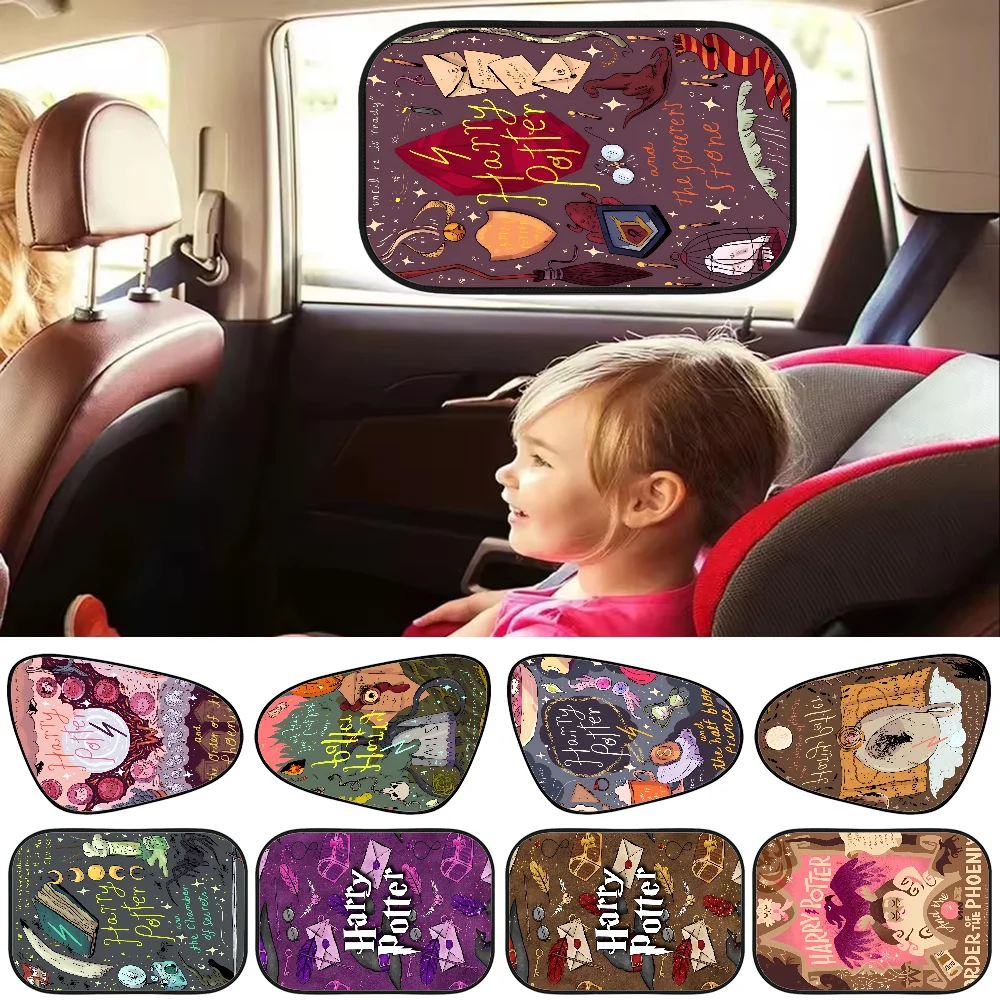 

H-Harries Movie P-Potters Car Window Shading Sun Protection Heat Insulation Sunshade Adsorption ASunshade Side Shield