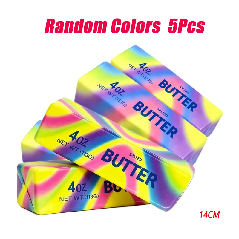 Butter Stick Squishy Fidget Toys Elastic Cheese Stick Funny Squeeze Prank Toy Stress Anxiety Relief Game Hand Relax Gift - view 2